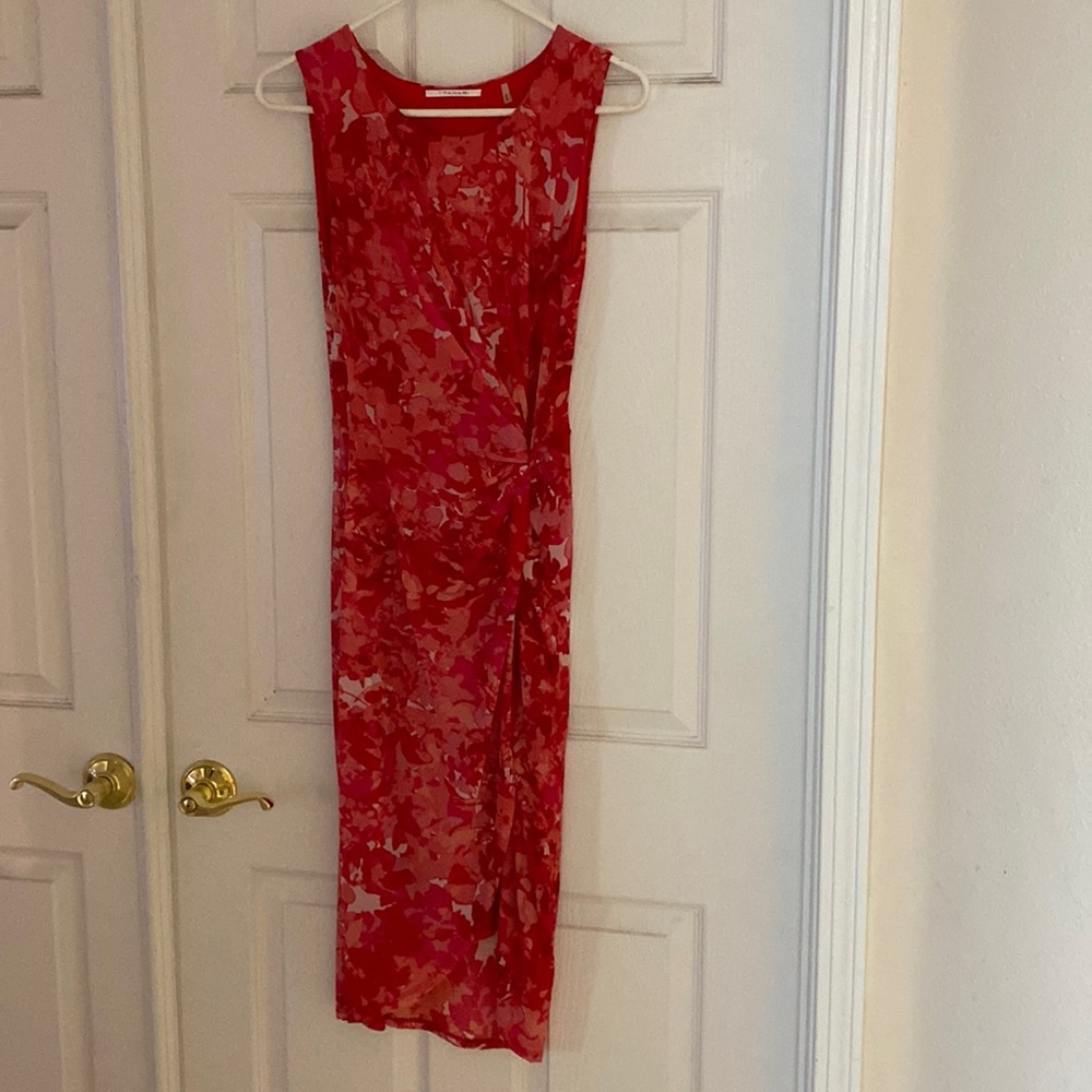 Tahari Gorgeous pink and red bright dress